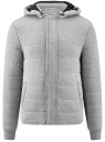 Куртка трикотажная утепленная oodji для Мужчина (серый), 1L112023M/46320N/2300M