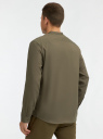 Рубашка хлопковая с воротником-стойкой oodji для мужчины (зеленый), 3L310194M-1/45608/6601N