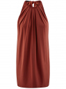 Платье прямое с завязками на спине oodji для женщины (красный), 24005125/42788/3100N