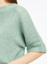 Джемпер меланжевый с рукавом "летучая мышь" oodji для Женщина (зеленый), 63803057-1/43617/6D70X