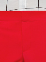 Брюки на эластичном поясе с отворотами oodji для Женщины (красный), 11703057-12/18600/4500N