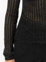 Джемпер ажурной вязки с люрексом oodji для Женщины (черный) Джемпер ажурной вязки с люрексом oodji для Женщины (черный), 63810246/52168/2900X