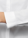Рубашка хлопковая с длинным рукавом oodji для женщины (белый), 13K11029/49387/1000N
