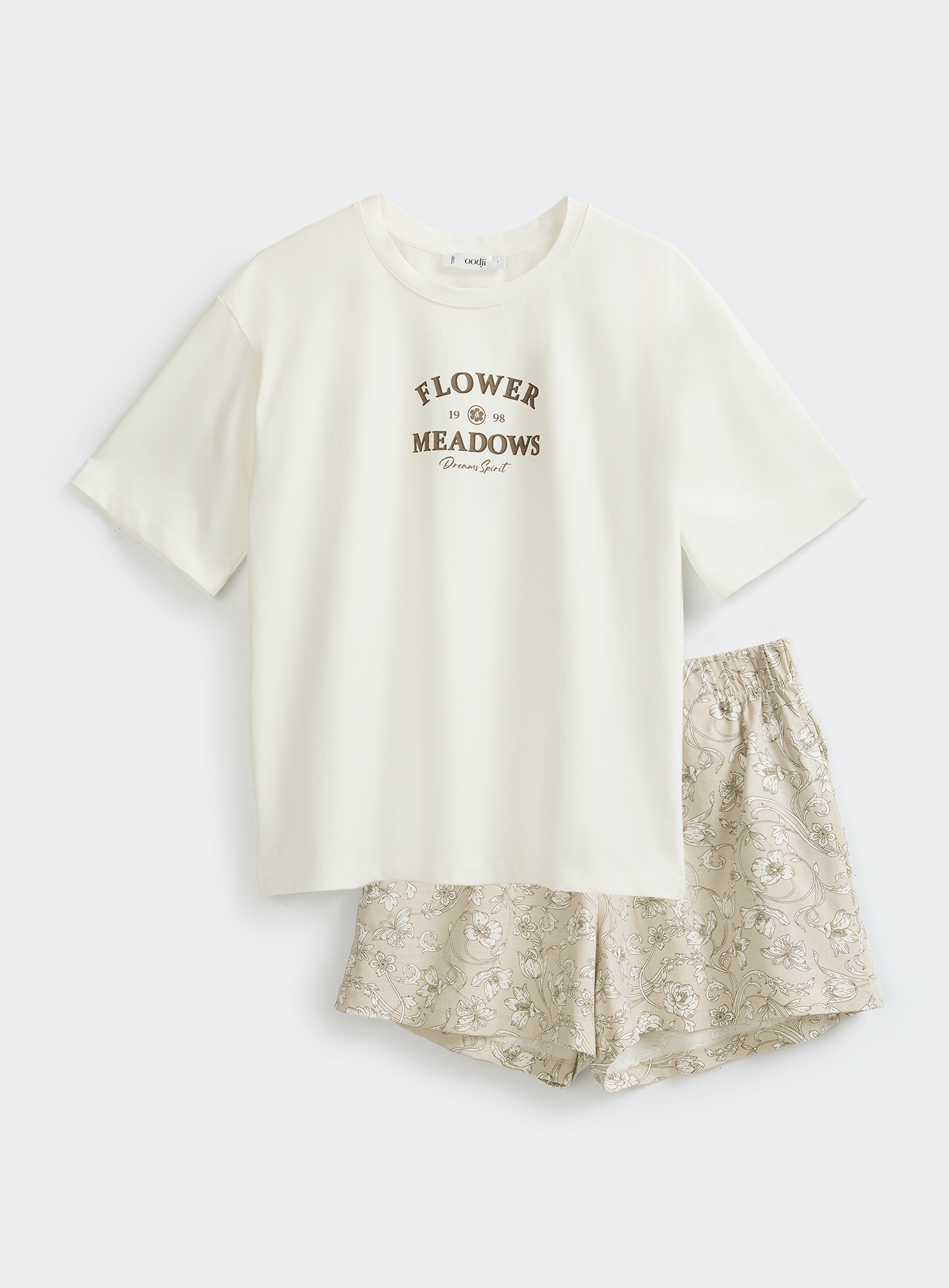 oodji Пижама хлопковая с принтом