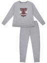 Пижама хлопковая с брюками oodji для женщины (серый), 56002224/46154/2049Z