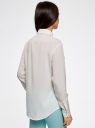 Блузка прямого силуэта с нагрудным карманом oodji для женщины (слоновая кость), 11411134B/46123/1200N