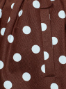 Платье принтованное с ремнем oodji для женщины (коричневый), 11913021/19766/3970D