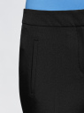 Брюки на эластичном поясе с декоративными карманами oodji для женщины (черный), 11706208/18600/2900N