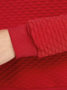 Свитшот из фактурной ткани oodji для женщины (красный), 24801010-5/45990/4500N