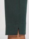 Брюки зауженные с молнией на боку oodji для женщины (зеленый), 21700199-2B/31291/6C00N