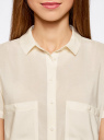 Блузка из вискозы с нагрудными карманами oodji для женщины (слоновая кость), 11400391-3B/24681/3000N