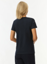 Футболка базовая хлопковая oodji для Женщины (синий) Футболка базовая хлопковая oodji для Женщины (синий), 14701143/44135N/7900N