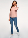 Рубашка принтованная с карманами oodji для Женщина (розовый), 13K03002-2B/45202/4110S