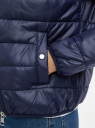 Куртка стеганая с воротником-стойкой oodji для женщины (синий), 10203060B/43363/7900N