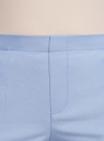 Брюки укороченные на эластичном поясе oodji для женщины (синий), 11706203-2/35669/7000N