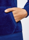 Худи базовая с карманом oodji для Женщина (синий), 15401001B/47883/7500N
