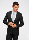 Пиджак приталенный с карманами с клапанами oodji для Мужчины (черный), 2L420203M/47080N/2900N