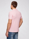 Поло базовое из ткани пике oodji для Мужчины (розовый), 5B422002M/44032N/4100N