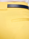 Брюки классические с контрастным ремнем oodji для женщины (желтый), 11705007-1/35319/5100N