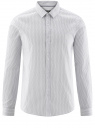 Рубашка из хлопка принтованная oodji для мужчины (белый), 3L110311M/47778N/1079O