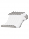 Комплект укороченных носков (6 пар) oodji для женщины (белый), 57102605T6/48022/13