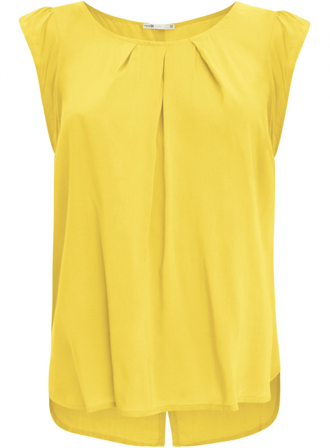 Блузка из вискозы oodji для женщины (желтый), 11403194-1/24681/5200N