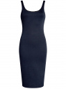 Платье трикотажное на тонких бретелях oodji для женщины (синий), 14015007-4B/45456/7900N