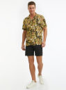 Рубашка вискозная с коротким рукавом oodji для Мужчины (разноцветный), 3L430002M/42540/2966O