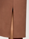 Юбка-карандаш из искусственной замши oodji для женщины (коричневый), 18H01009/47301/3700N