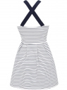 Платье трикотажное полосатое oodji для женщины (белый), 14005125/42633/1279S