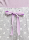 Пижама из хлопка с брюками oodji для женщины (серый), 56002200-13/47885N/8020P