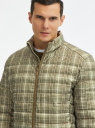 Куртка стеганая принтованная oodji для Мужчины (зеленый), 1B121002M-5/42257/6260O