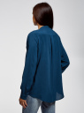Блузка вискозная А-образного силуэта oodji для женщины (синий), 21411113B/42540/6C00N