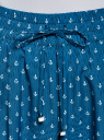 Брюки на резинке с завязками oodji для женщины (синий), 23F05001B/35184/7912O