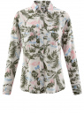 Блузка вискозная с нагрудными карманами oodji для женщины (слоновая кость), 21411115/46436/3062F