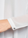 Блузка из шифона с длинным рукавом oodji для женщины (белый), 11411078/32823/1200N