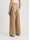 Брюки хлопковые широкие oodji для Женщины (бежевый), 26701002/52644/3500N