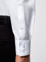 Рубашка базовая хлопковая oodji для мужчины (белый), 3B110017M-2/48420N/1000N