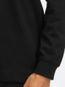 Поло с длинным рукавом из ткани пике oodji для мужчины (черный), 5L501001M-1/50910/2900P