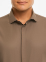 Рубашка классическая из фактурной ткани oodji для Мужчины (коричневый), 3B110017M-6/50615N/3700N