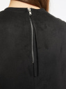 Платье из искусственной замши с коротким рукавом oodji для Женщины (черный), 18L01003/49910/2900N