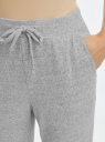 Брюки трикотажные на завязках oodji для Женщины (серый), 16701106/51536/2300M