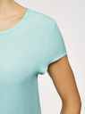 Блузка свободного силуэта с вырезом-капелькой на спине oodji для Женщины (синий), 11411138B/46249/7300N