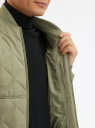 Куртка-бомбер стеганая oodji для Мужчины (зеленый), 1L121011M-1/50186/6601N