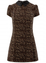Платье мини с коротким рукавом oodji для женщины (бежевый), 11902153-1/45079/3329A