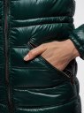 Куртка удлиненная с капюшоном oodji для Женщины (зеленый), 10203056/33445/6E00N