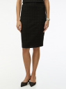 Юбка-карандаш трикотажная с люрексом oodji для Женщины (черный) Юбка-карандаш трикотажная с люрексом oodji для Женщины (черный), 14101135B/52852/2991X