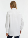 Рубашка хлопковая с длинным рукавом oodji для Женщина (белый), 13K11041/51102/1000N