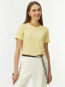 Кроп-топ из вискозы oodji для Женщины (желтый) Кроп-топ из вискозы oodji для Женщины (желтый), 15F11005-1/49998/5200N