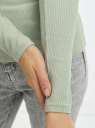 Лонгслив в рубчик oodji для Женщины (зеленый) Лонгслив в рубчик oodji для Женщины (зеленый), 14211020/50249/6000N